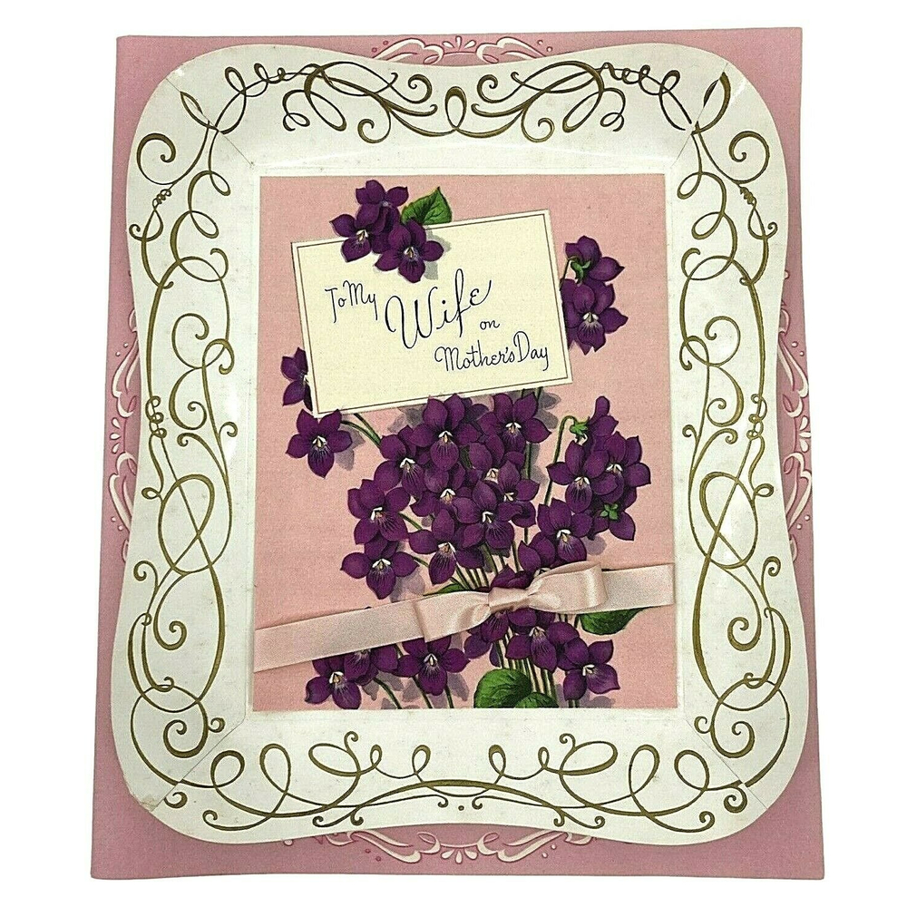 1970s Unsigned To Wife Mothers Day Greeting Card Mailing Box American Greetings